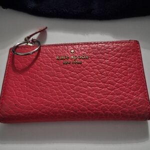 Kate Spade Cherry Red Leather Pouch
